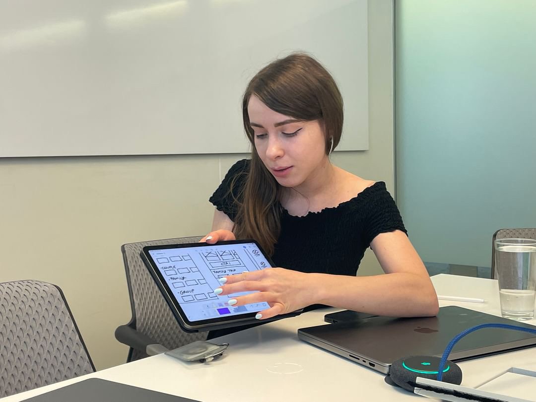 Sketching and aligning with the team before prototyping