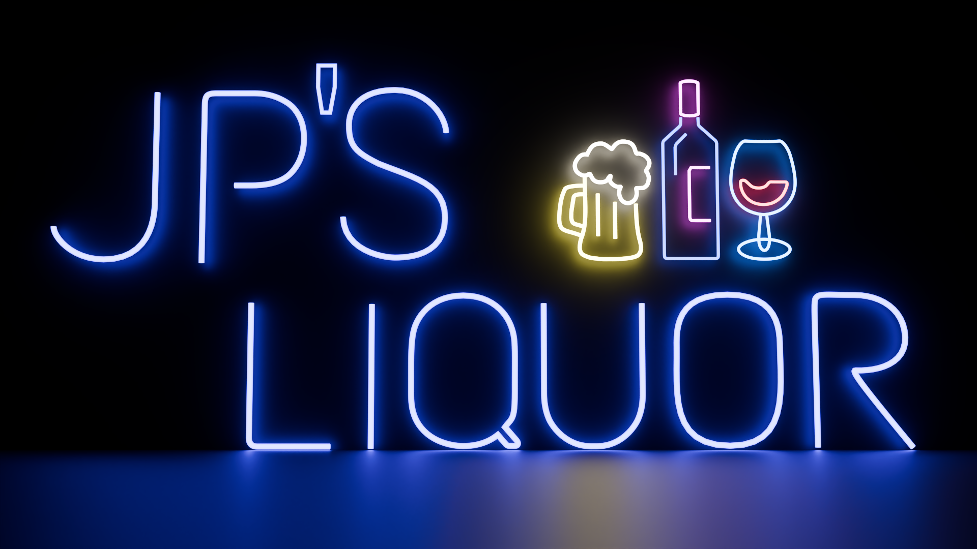 Jp's Liquor Neon Logo
