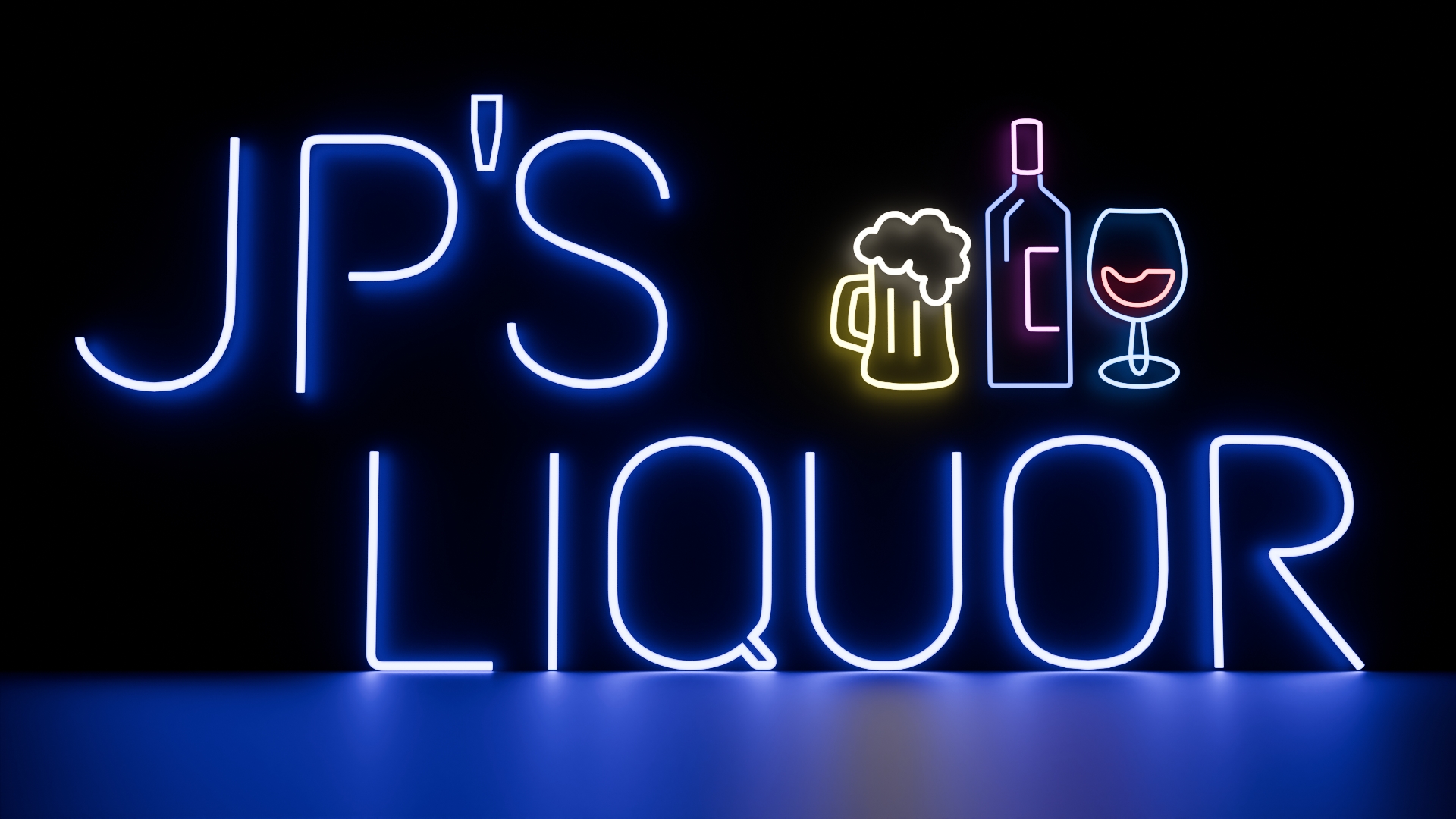Jp's Liquor Neon Logo