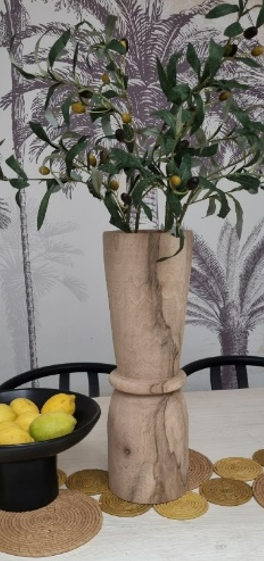 Walnut vase