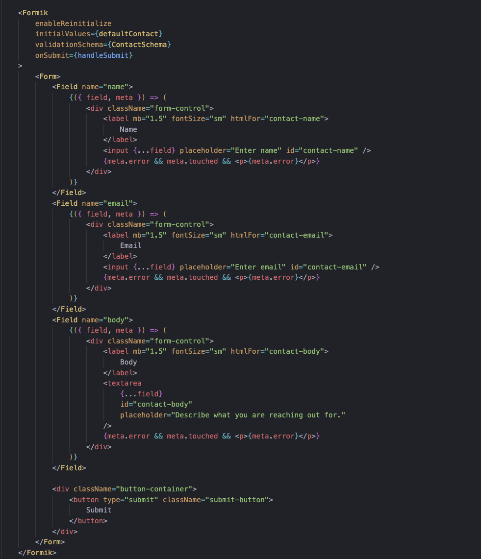 Contact form