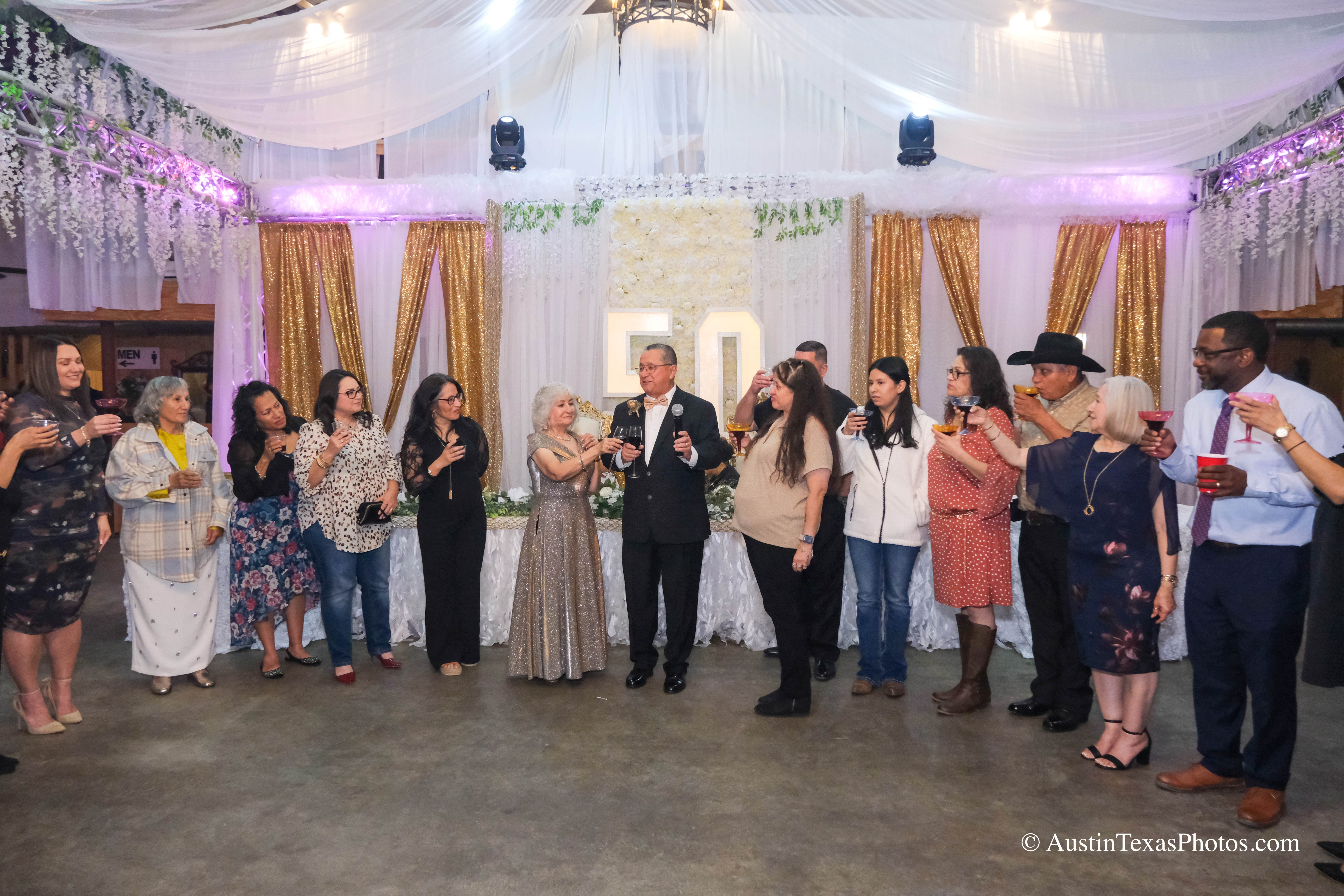 Wedding toast speech at reception celebration