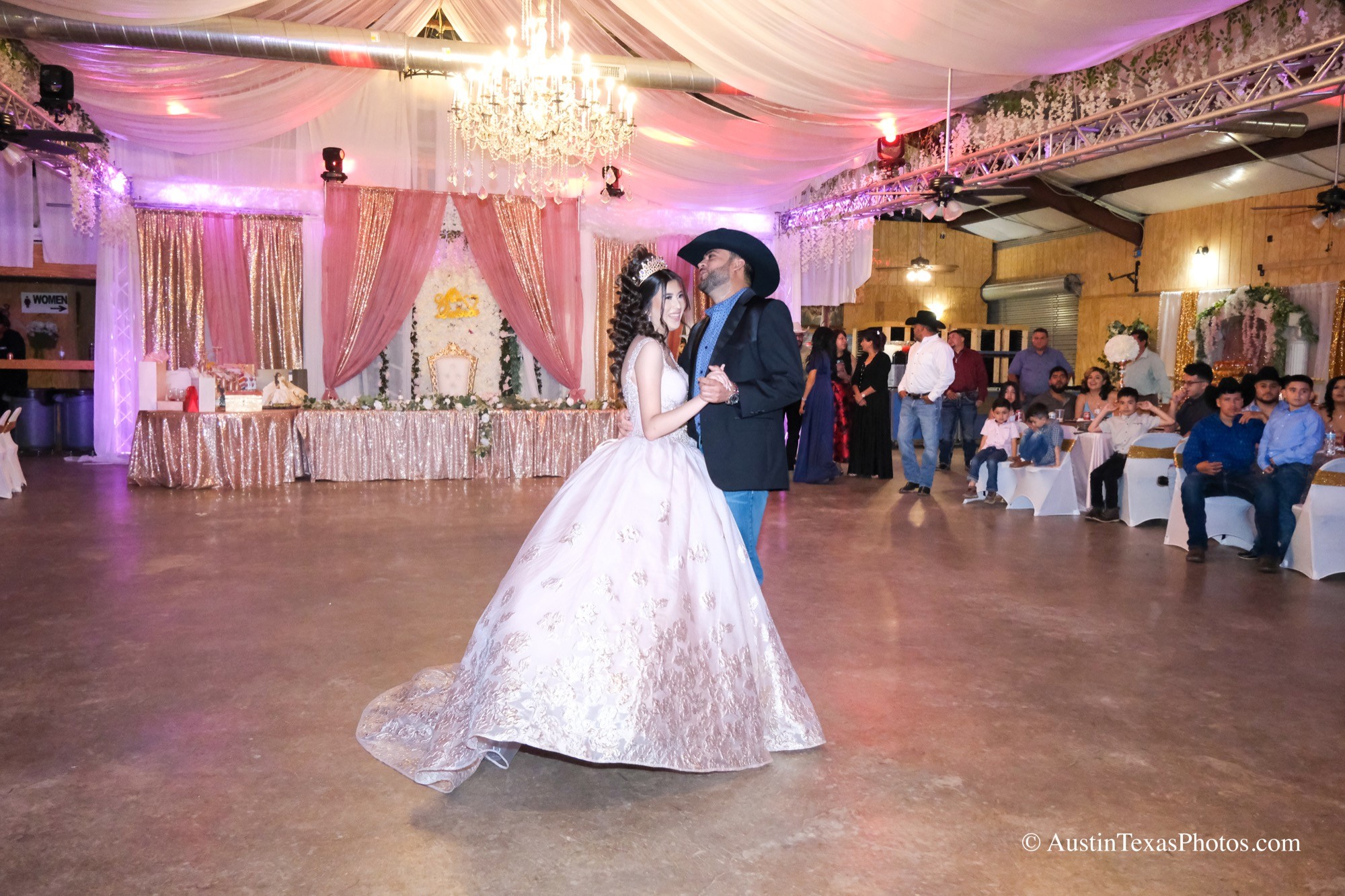 Special dance at quinceañera reception