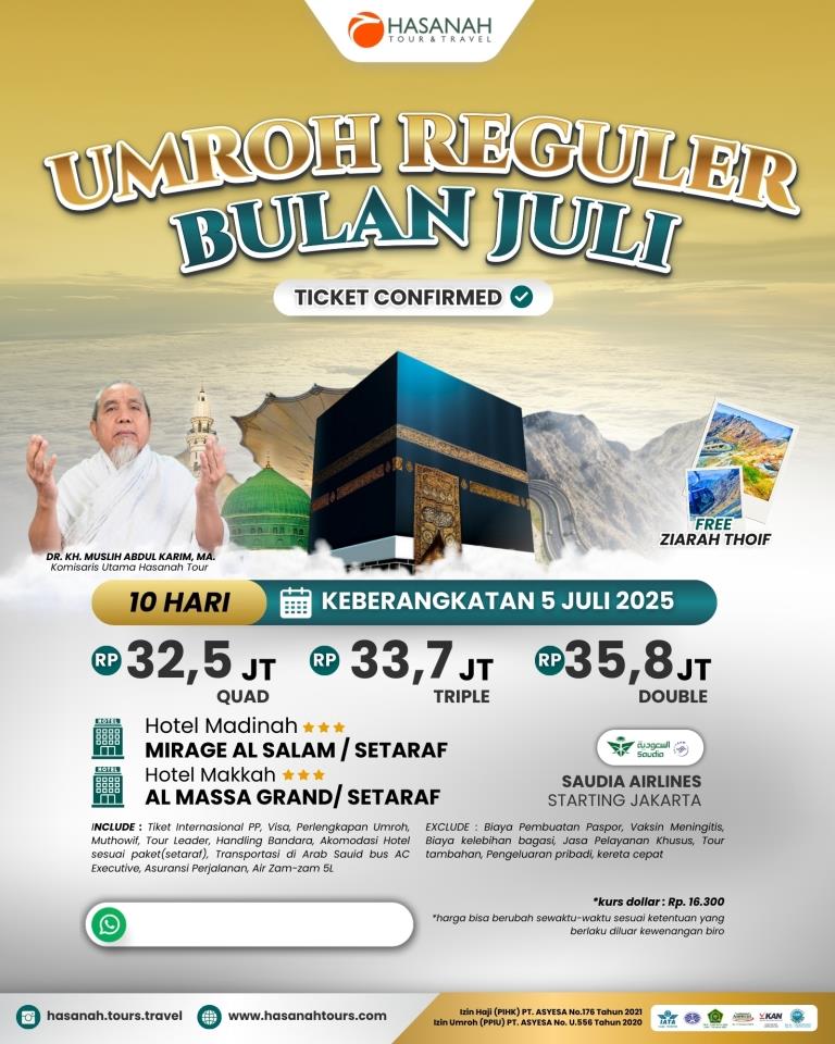 Umroh Reguler 05 JUL 2025