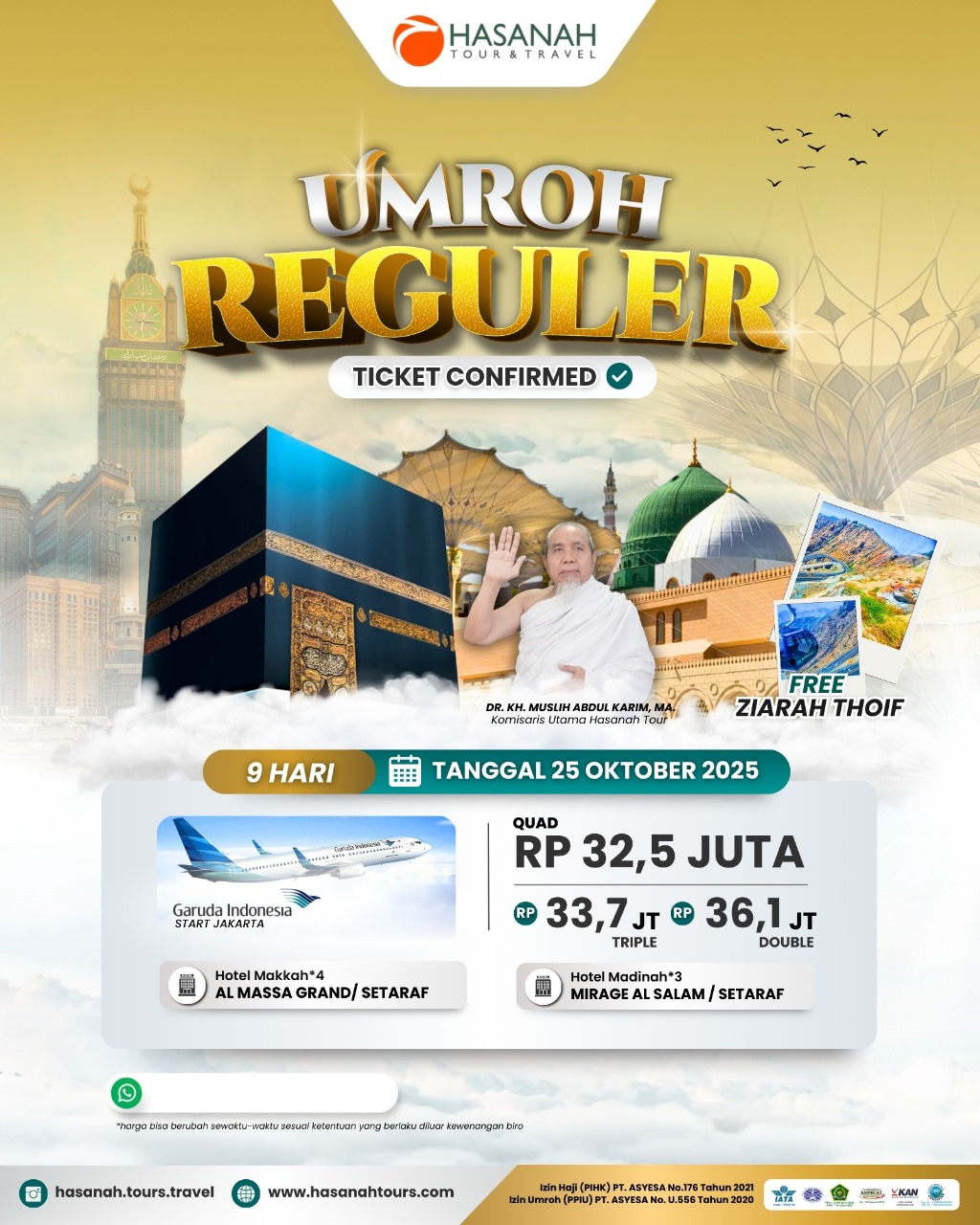 Umroh Reguler 25 Okt 2025