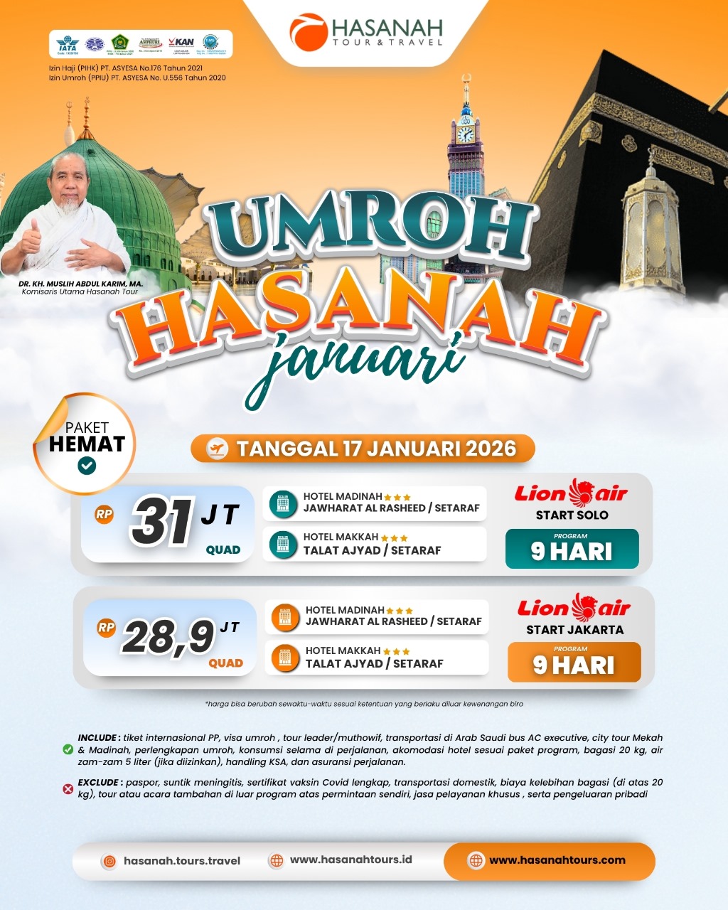 Umroh Hemat 17 Januari 2026
