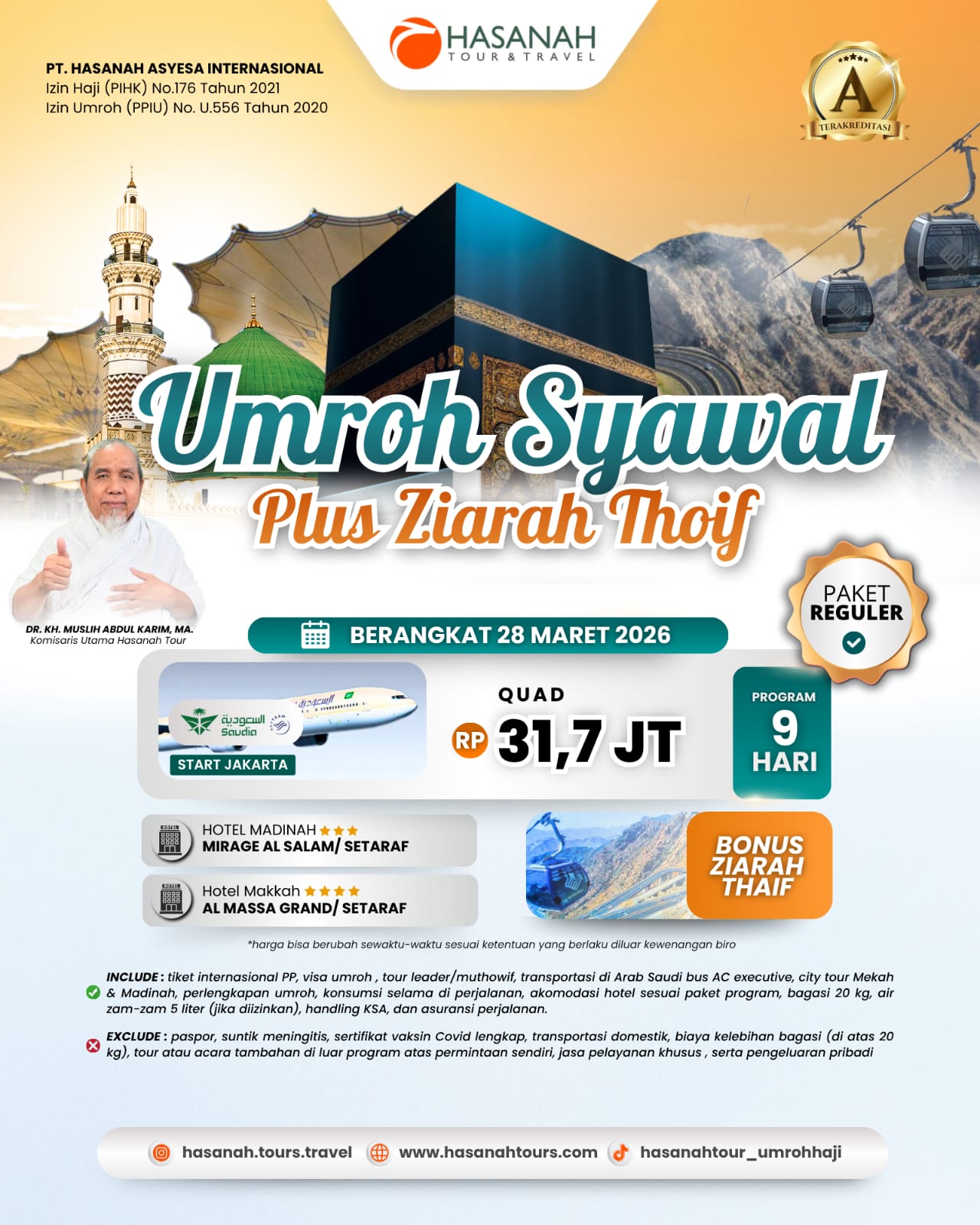 Umroh Hasanah Syawal  28 Maret 2026