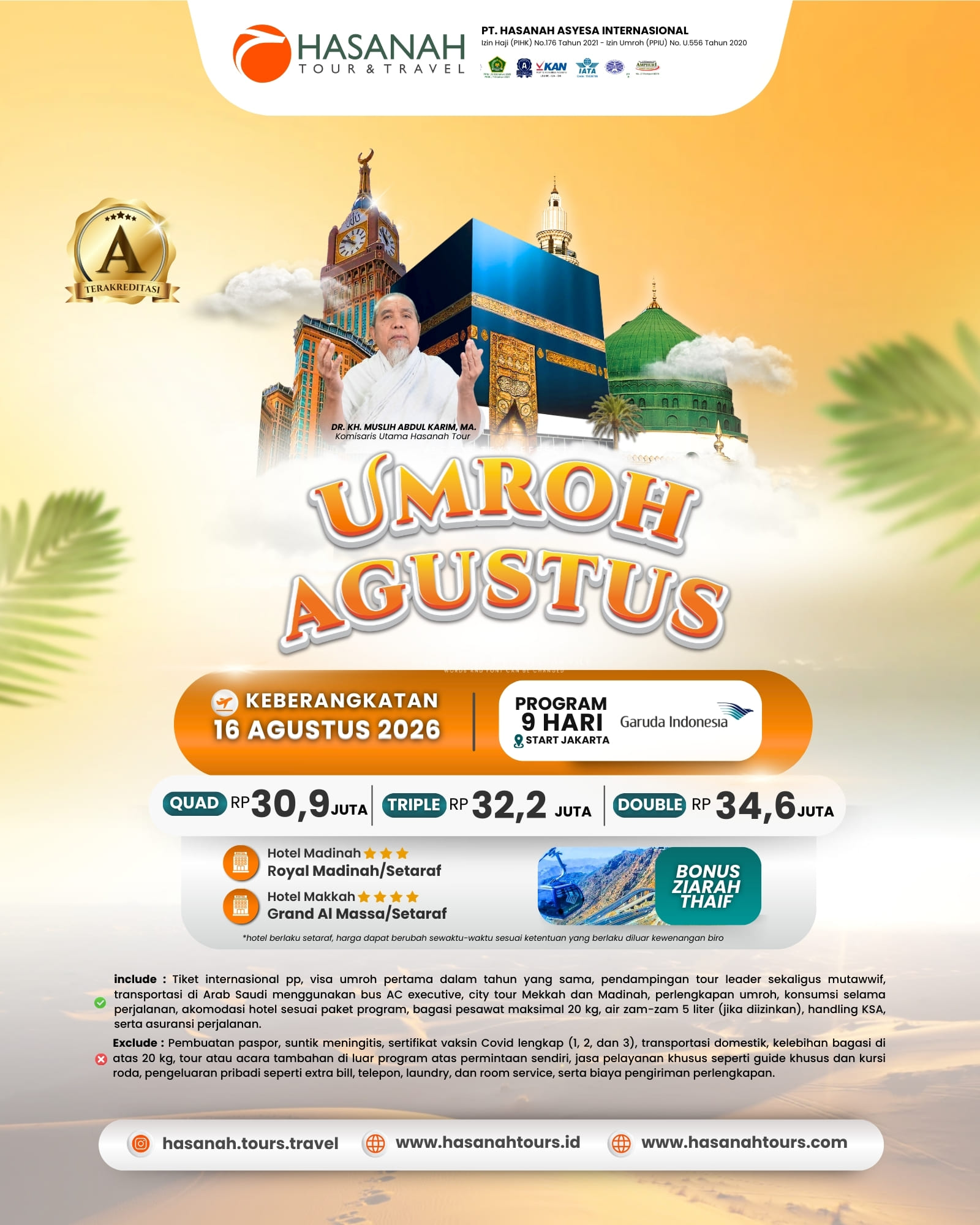 Umroh Hasanah 16 Agustus 2026
