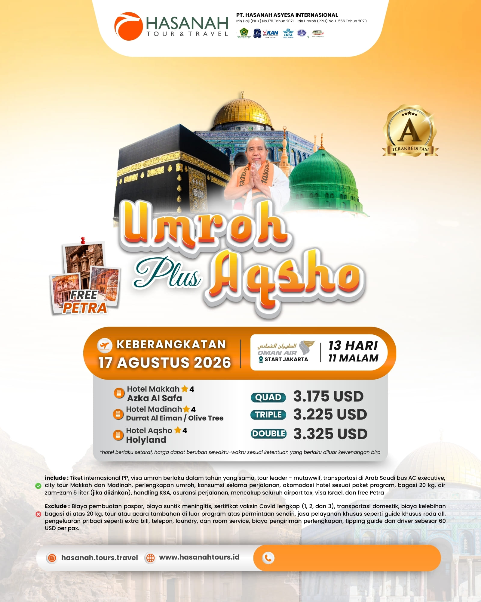 Umroh Plus Aqso 17 Agustus 2026