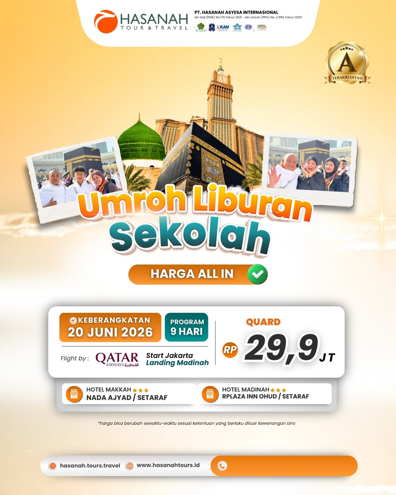 Umroh Liburan Sekolah ALL IN
