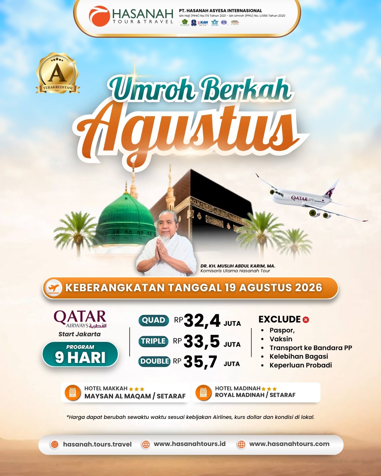 Umroh Berkah 19 Agustus 2026