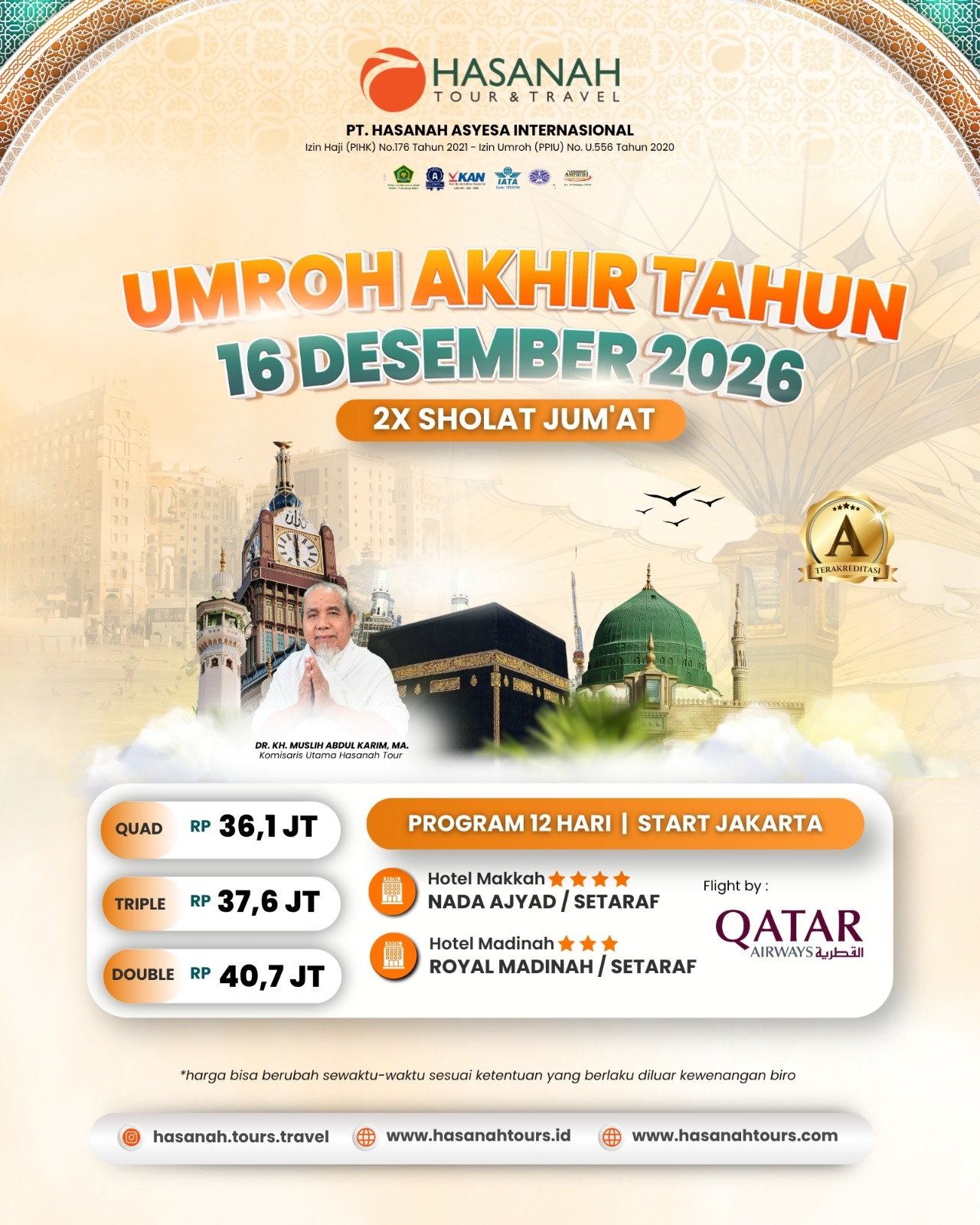 Umroh Liburan Akhir Tahun 16 Desember 2026