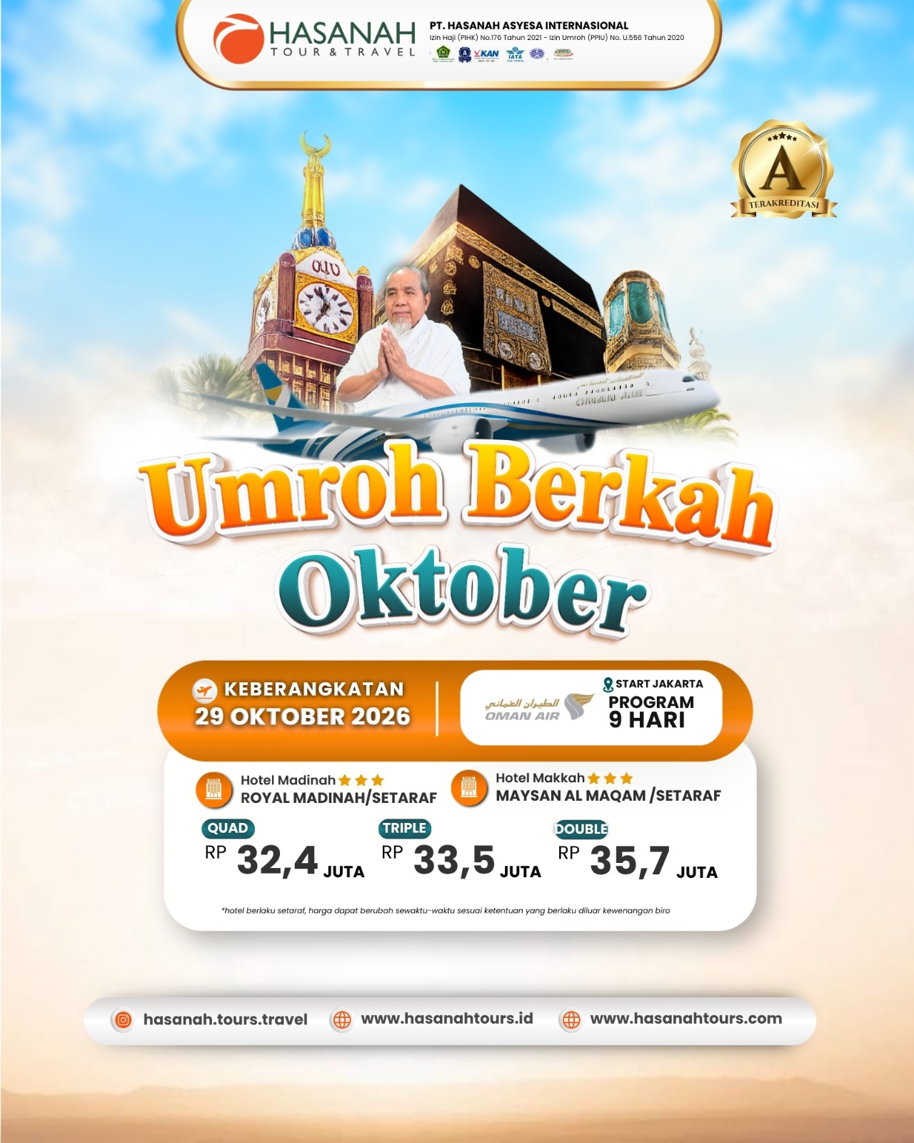 Umroh Berkah 29 Oktober 2026