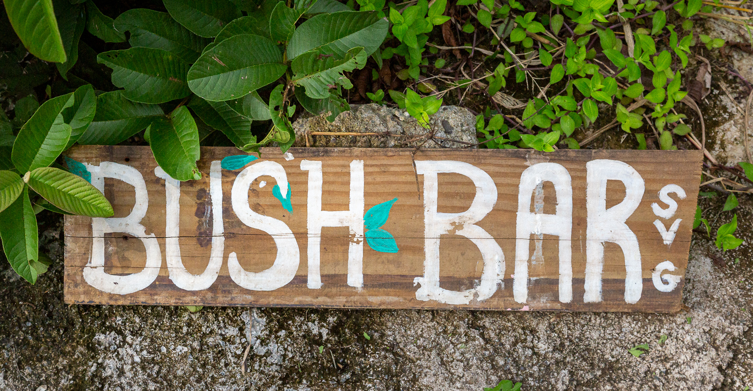 Bush Bar SVG sign — wood