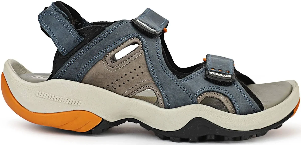 Navy Nubuk Oily Polished Mens Sandal