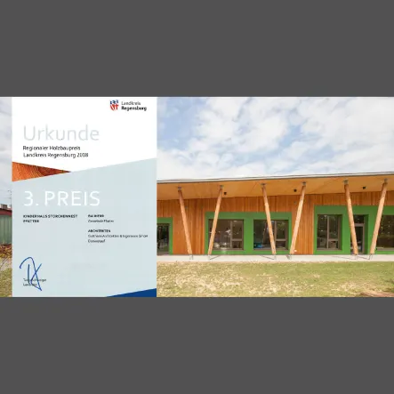 Regionaler Holzbaupreis, 3. Platz, Kinderhaus Storchennest Pfatter