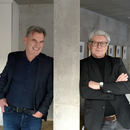 Geschäftsführer der Gutthann HIW Architekten GmbH Joachim Gutthann und Christian Illner