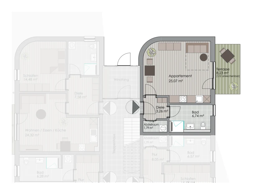 Entwurf Appartement EG