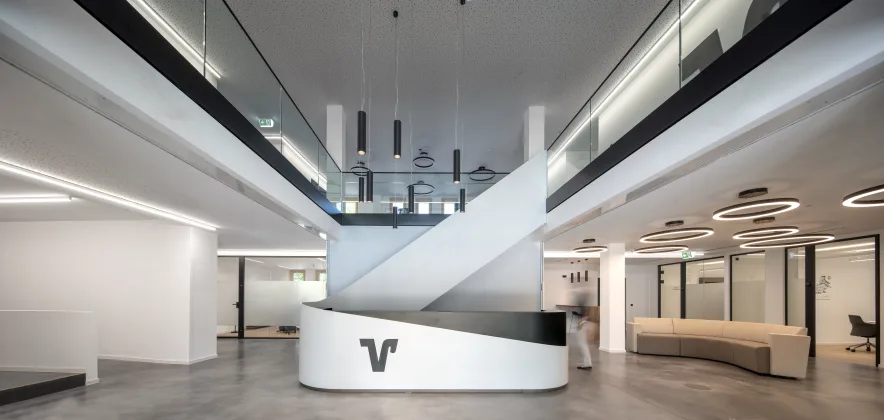 Die Lobby des neuen Finanzzentrums