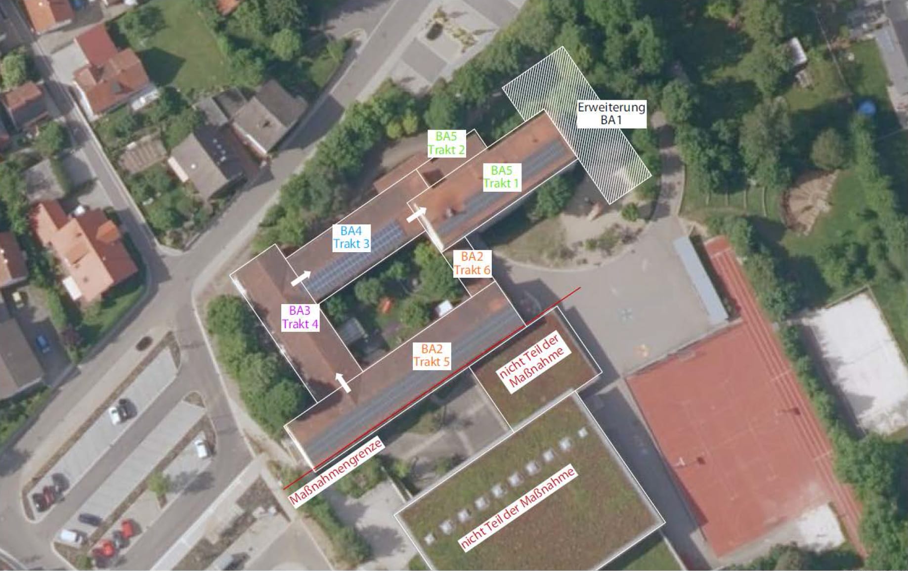 Bauabschnitte Grundschule Sinzing