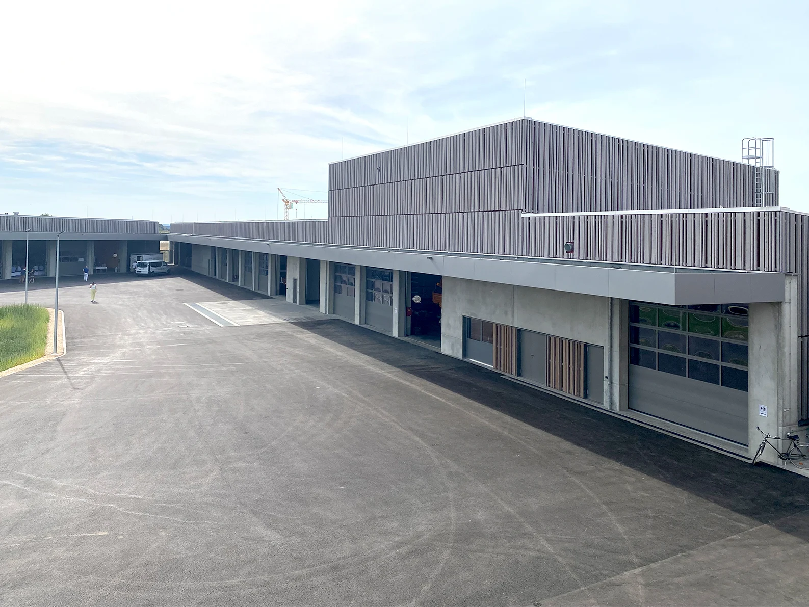 Blick aus der ersten Obergeschoss des Verwaltungsgebäudes