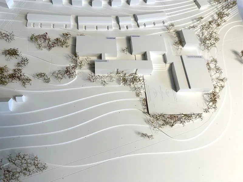 Modell neues Schulzentrum Wenzenbach