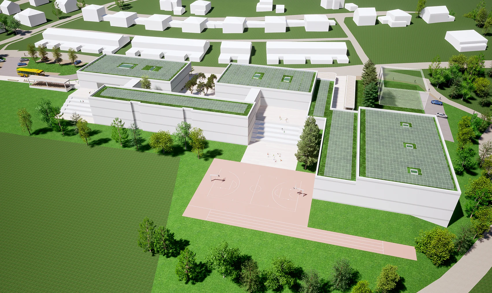 Visualisierung neues Schulzentrum Wenzenbach