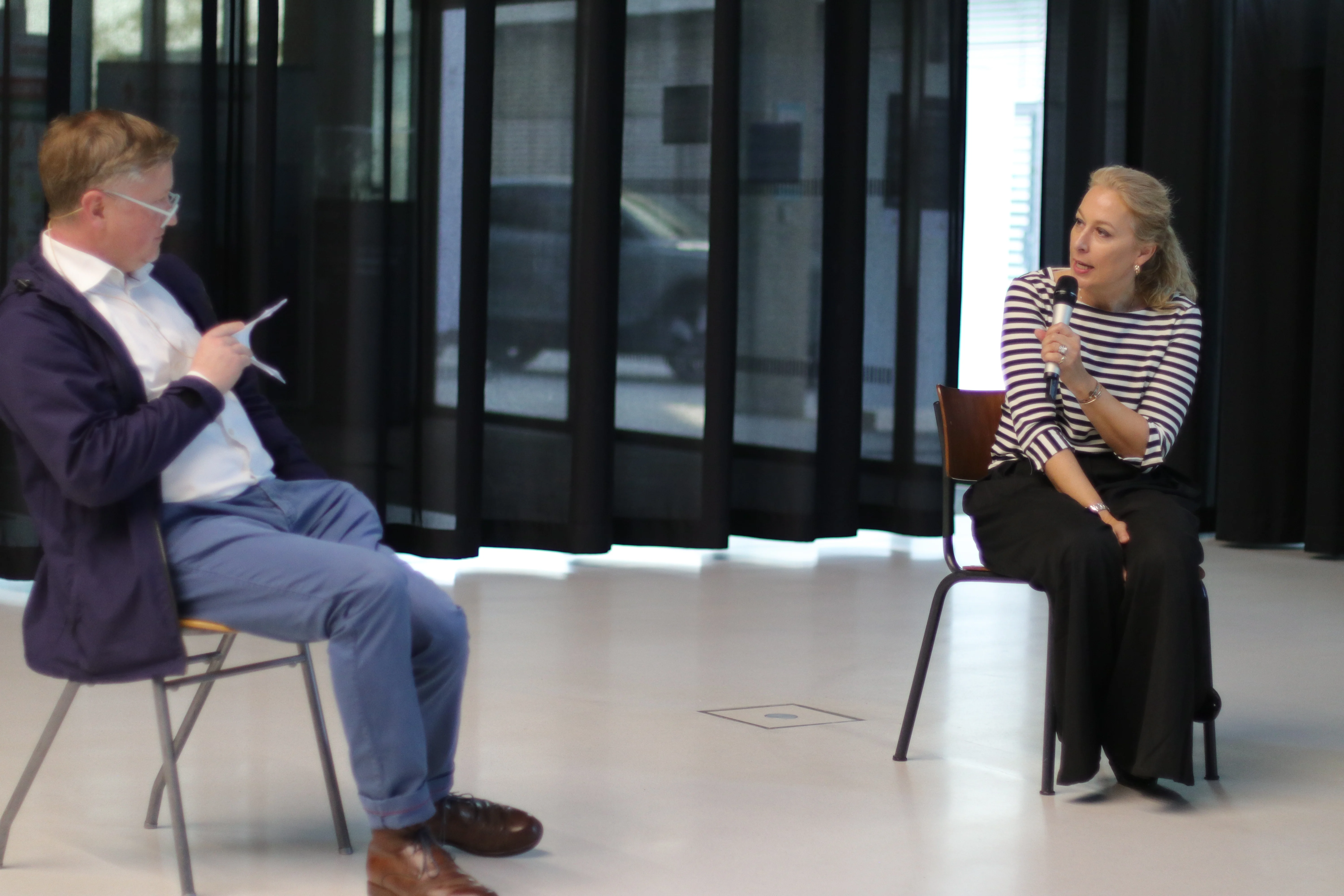 Diskussionsrunde umBauOptionen mit Prof. Andreas Emminger und Dr. Christine Lemaitre, Geschäftsführender Vorstand DGNB e.V.