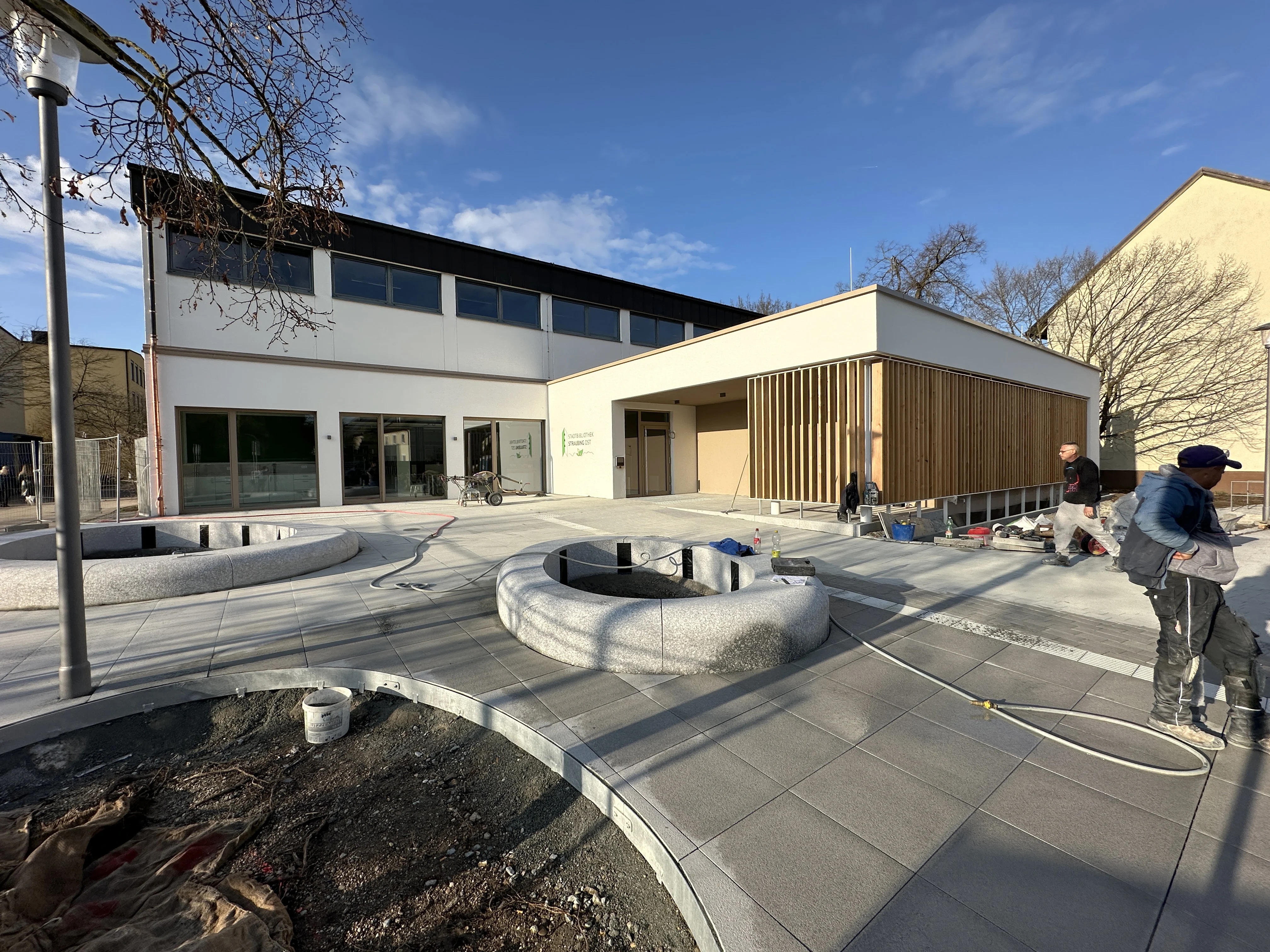 Haupteingang der neuen Stadtbibliothek