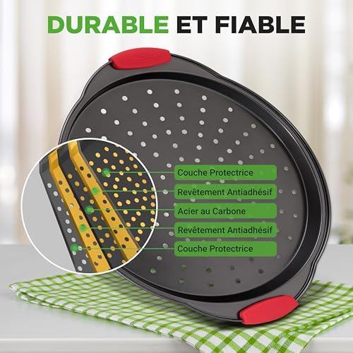Vue 2 de Nutrichef Plaque Pizza Moule