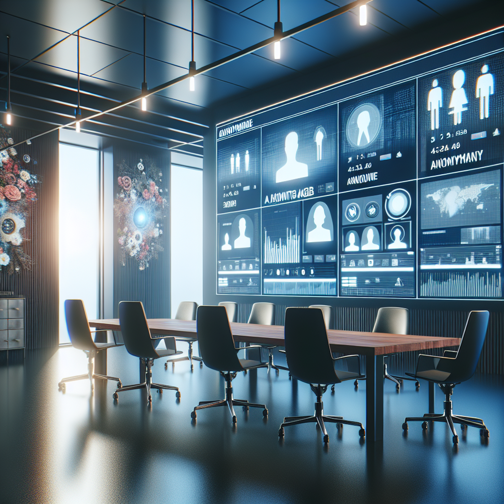 Generate an image of a modern recruitment agency office with stylish, minimalistic interior design, featuring social media dashboards and Instagram feeds displayed on large screens. The image should reflect a sense of innovation and connectivity, showcasing how Instagram is part of the recruitment strategy in a sleek, contemporary workspace.