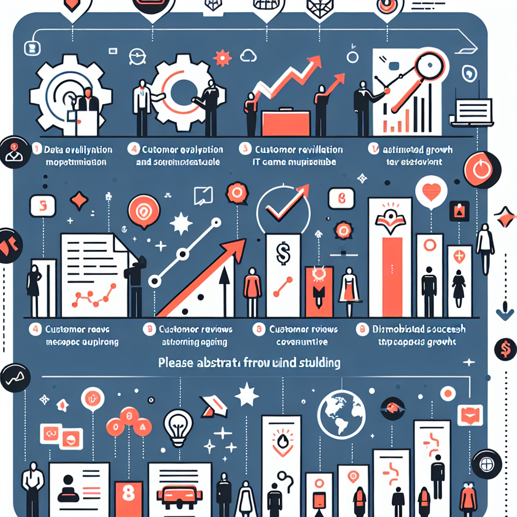 Generate an image of a captivating infographic that shows a step-by-step process of building customer trust through IT case studies. The infographic includes icons representing various stages like data analysis, client testimonials, and proven success metrics, with a sleek and minimalistic design.