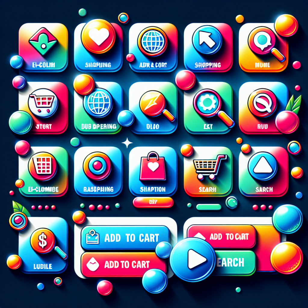 Generate an image capturing the power of strong calls-to-action (CTAs) on an e-commerce website. Highlight colorful and attractive CTA buttons on a homepage encouraging user interaction.