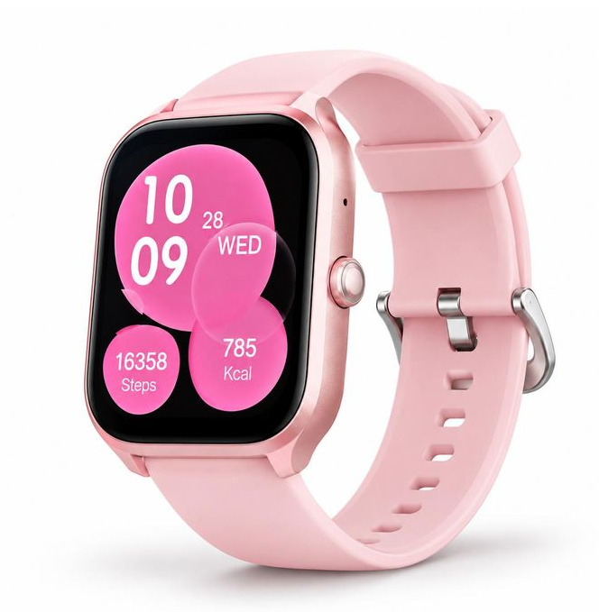Oraimo SMART Watch 5 Lite OSW-804 Smart Watch - 2.01" HD Touch Screen, Bluetooth 5.3 Calling, 105 Sports Modes, Heart Rate & SpO2, IP68, Pink/Rose Gold - 1 Year Warranty view 3
