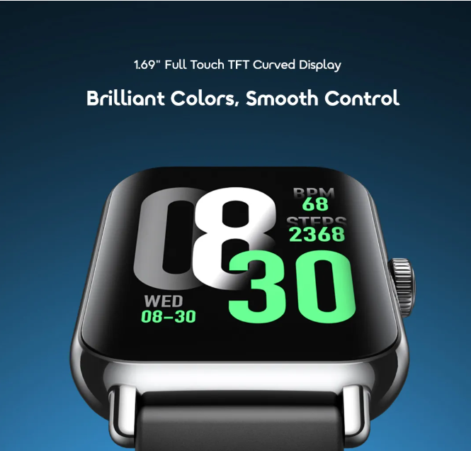 Oraimo Watch 6 Pro OSW-807S 1.69" curved glass metal body smart watch with FREE EXTRA STRAP view 6