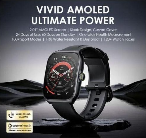 Oraimo Watch Nova AM OSW-812 2.01" AMOLED Screen Smart Watch with up to 24-day usage time and 60 days standby view 2
