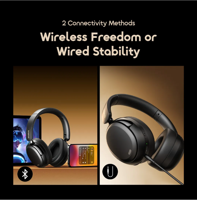 Oraimo BoomPop N OHP-915N 65hrs playtime Active Noise Cancellation wireless headphones view 9