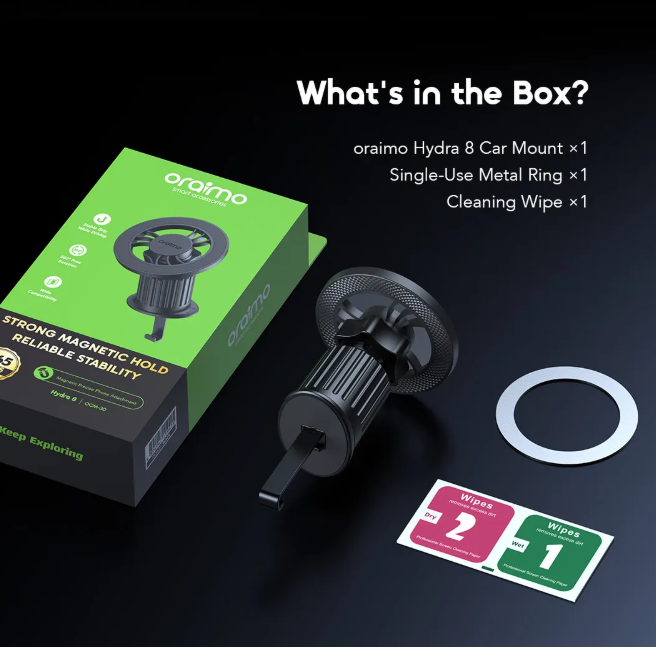 oraimo Hydra 8 Strong Magnetic Reliable Stability Car Mount view 9