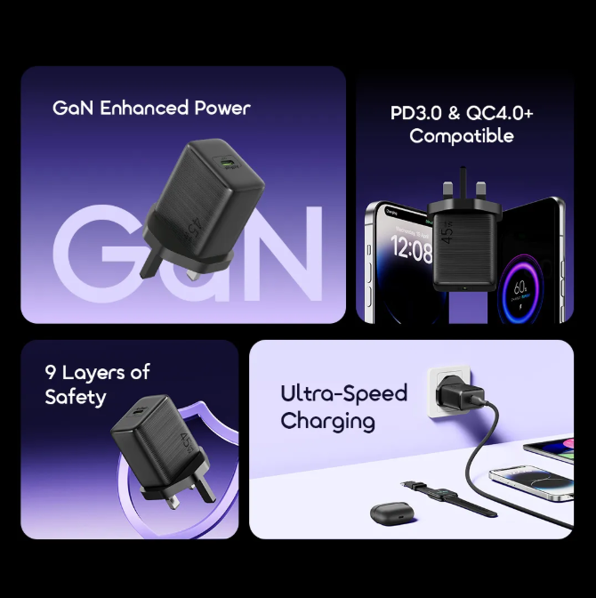 oraimo PowerGaN 451 45W Gan Ultra Fast Wall Charger view 4