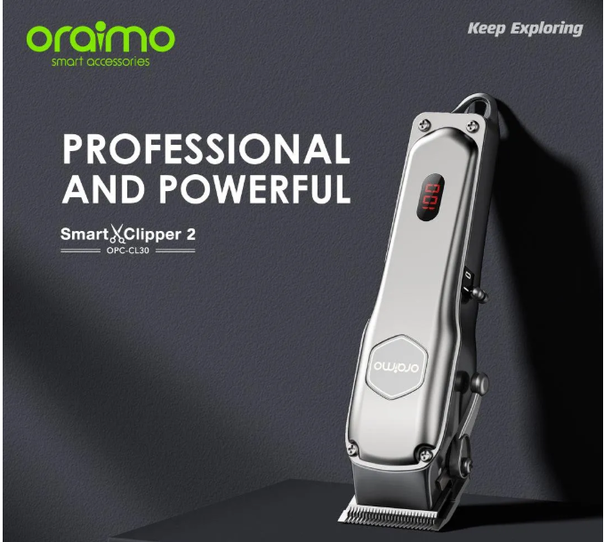 Oraimo Cordless Rechargeable Shaving Machine with Power Percentage Display- SmartClipper 2 - OPC-CL30 view 4