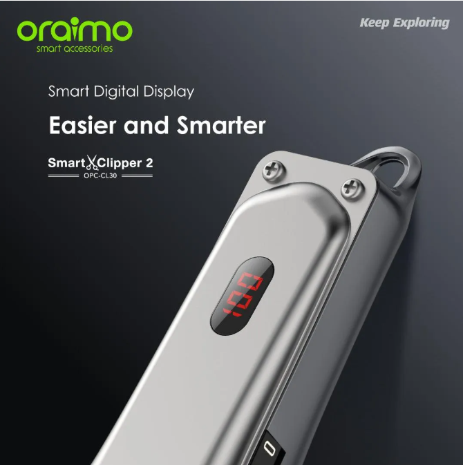 Oraimo Cordless Rechargeable Shaving Machine with Power Percentage Display- SmartClipper 2 - OPC-CL30 view 8
