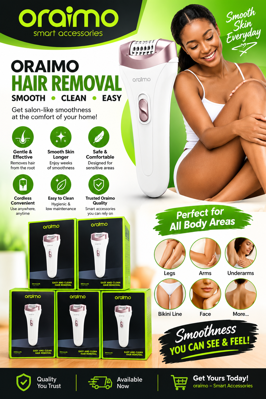 Orimo oraimo SilkSmooth Women Hair Removal Epilator available in Kenya