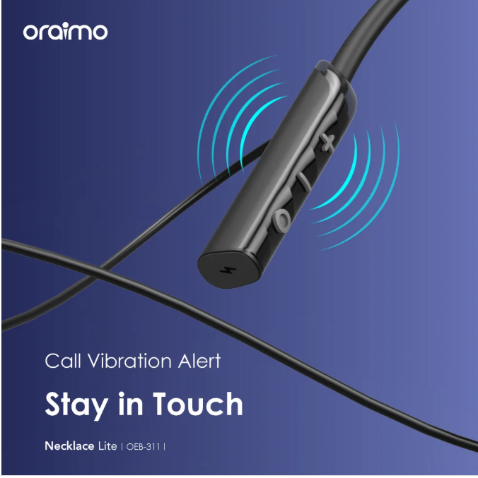 Share this product    Oraimo Necklace lite(OEB-311) call vibration wireless headphone view 4