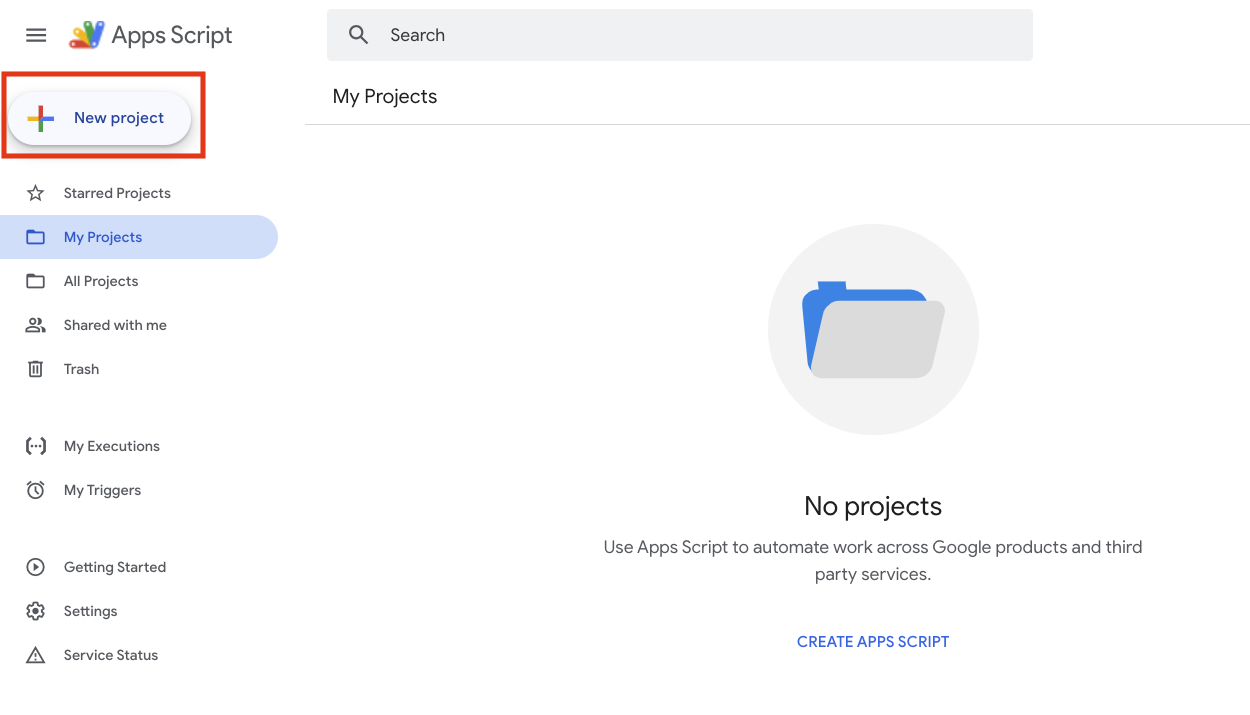 create project