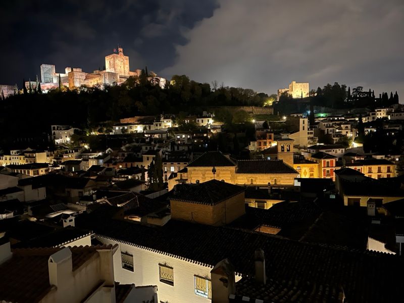The Alhambra at night, Granada, Andalusia