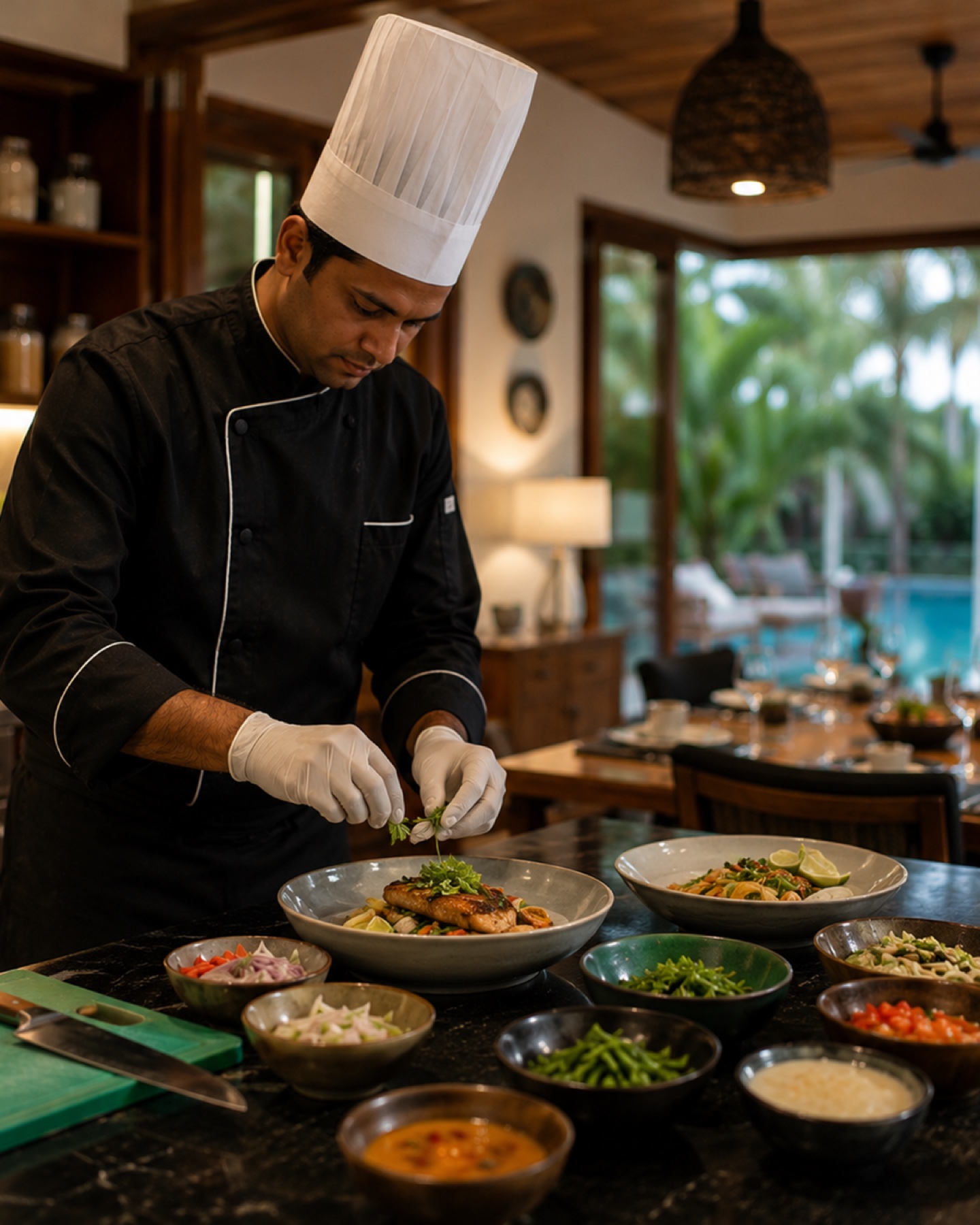 Private chef for 1 meal a day for 8 guests