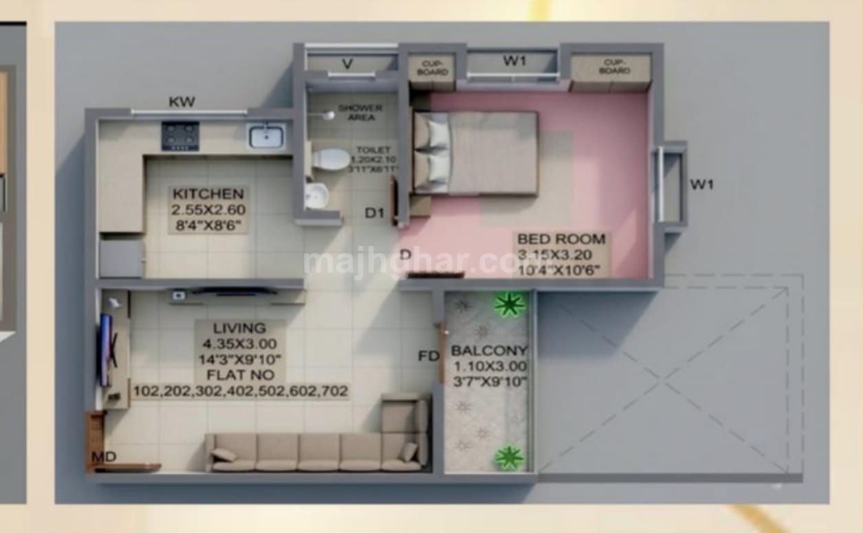 1bhk new flat in sai avenue