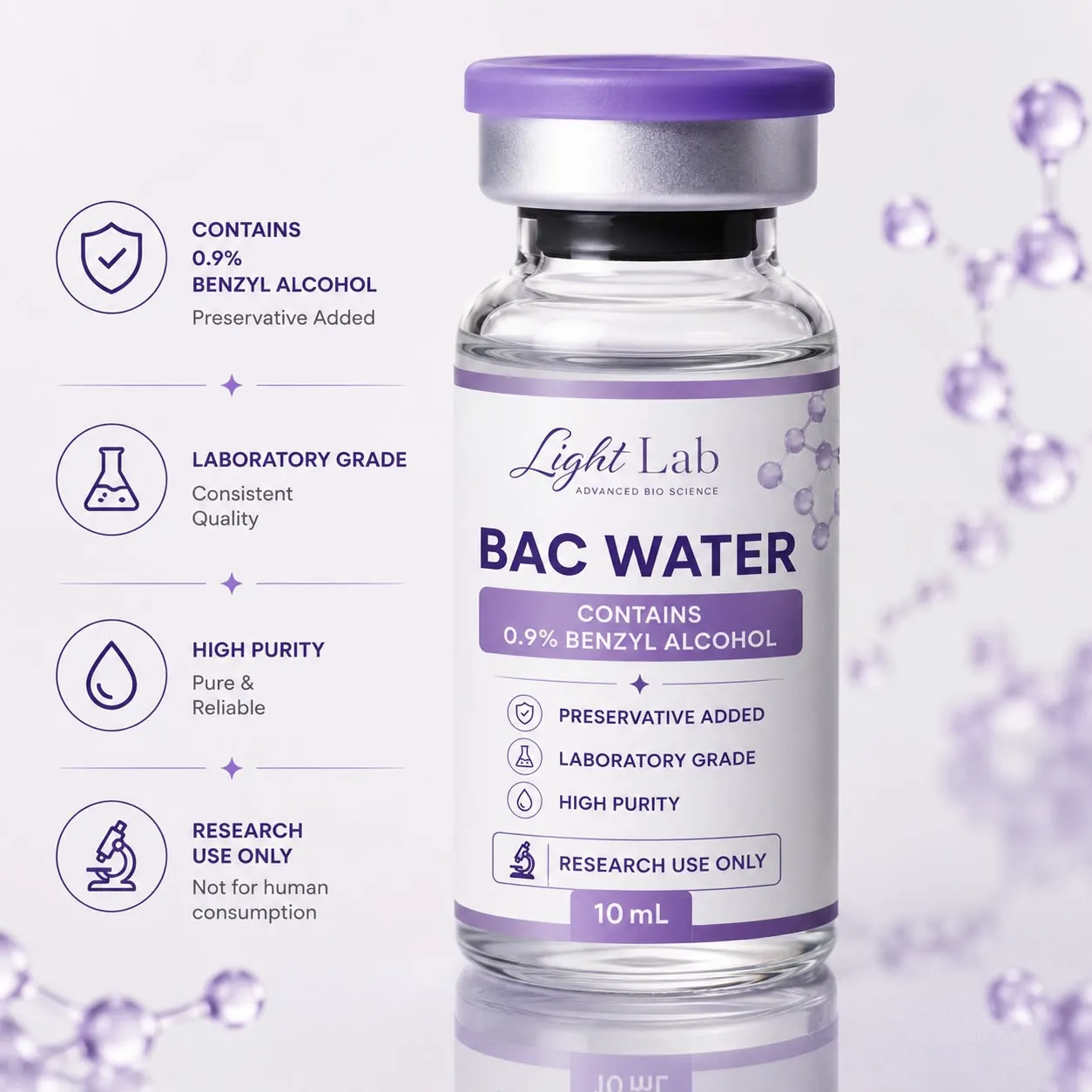10ml BAC Water 0.9% Benz