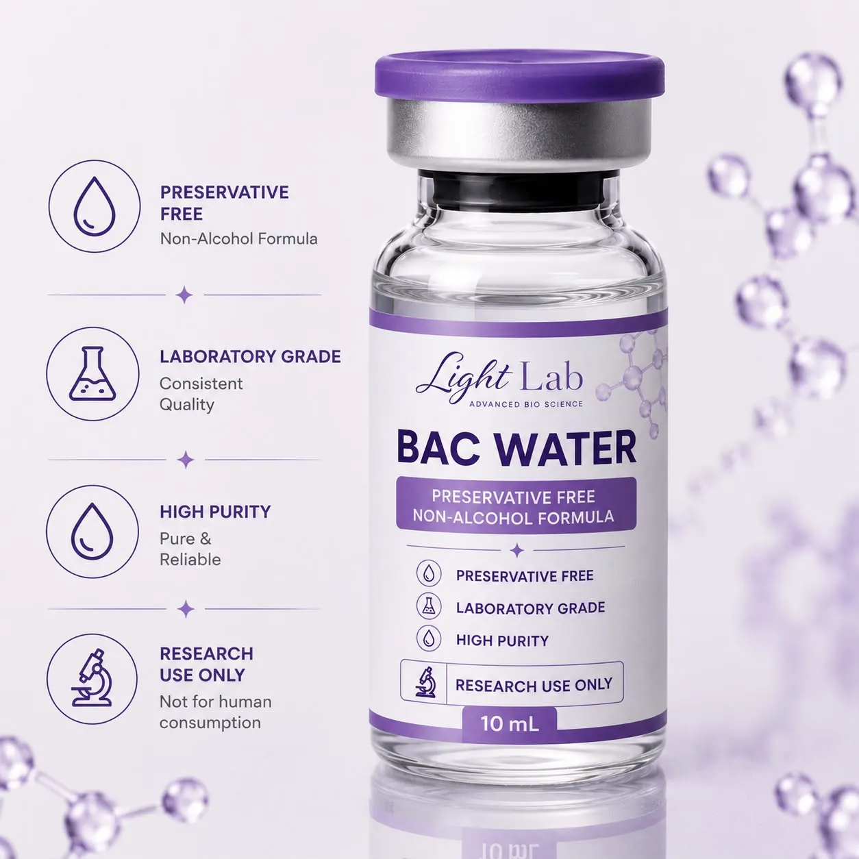 10ml Bacteriostatic Water (Non-Alcohol)