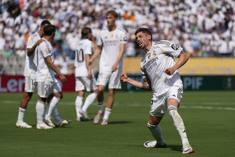 Federico Valverde saat membela Real Madrid